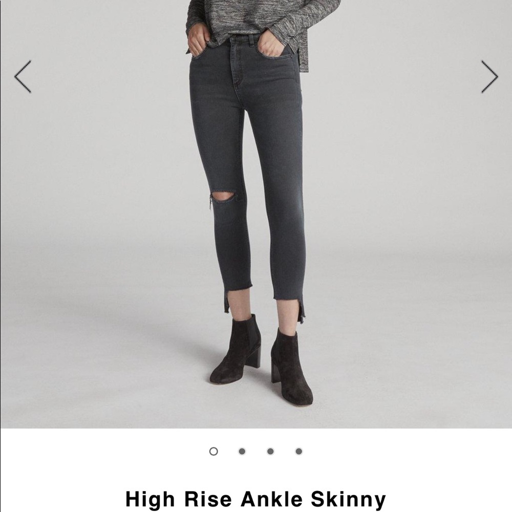 Rag and Bone High Rise Ankle Skinny Jeans